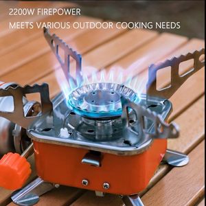 Single Burner Steel <b>Backpacking</b> Stove Butane Gas 2800W 0.38kg Factory-Direct Portable Lightweight Fast-Folding Hiking Camping - Product Image 4