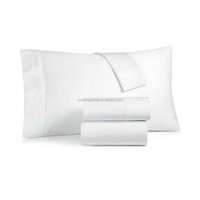 Ensemble de literie en satin de coton 100% 250T de qualité hôtelière, 4 pièces, durable pour le lavage, utilisation hôtelière, ensembles de draps