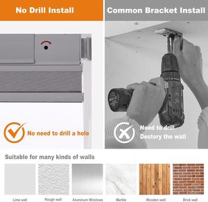 ستائر خلوية معتمة بدون أدوات أو حفر من بيرسيلوكس، ستائر خلية النحل بدون حبال علوية/سفلية سهلة التركيب للنوافذ الداخلية باللون الرمادي بعرض 18 بوصة - Product Image 3