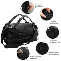 Grand sac à dos étanche Roll-Top Dry Duffel Bag Heavy Duty Kayaking Rafting Dry Sack avec sangles de sac à dos à la mode