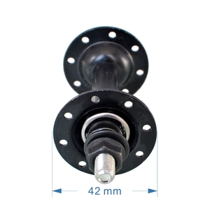 Moyeu de <span class=keywords><strong>roue</strong></span> de vélo en acier à 16 trous, compatible BMX, <span class=keywords><strong>avant</strong></span>/arrière, finition noire, axe à double vis, conception scellée, écrou durable - Product Image 5