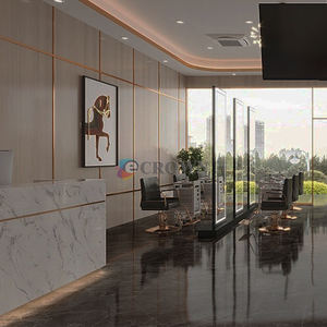 Luxury Hairdressing Salon Shop Counter Design Irregular Salon Shop <strong>Pl</strong> Chain Luxury Shop showcase OEM - Product Image 5