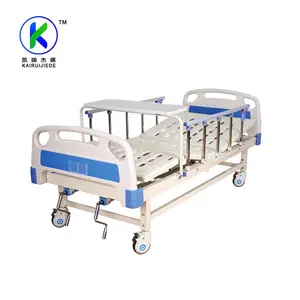 Hot Sale 2 Funktion ABS Manuelles Krankenhaus bett 2 Kurbel Krankenpflege bett