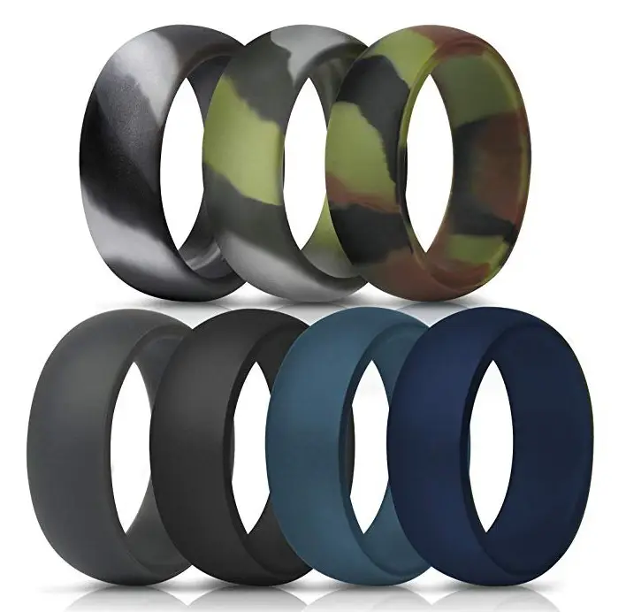 Custom High quality silicone wedding ring camo