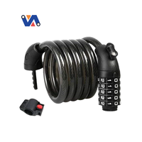 Serrure antivol de bicyclette, Code à 5 chiffres, verrouillage combinaison de Code à 5 chiffres, câble en acier, verrouillage Anti-vol pour scooter électrique, max g30