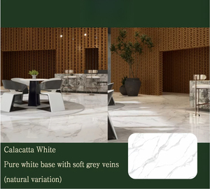 Marbre blanc Calacatta naturel poli personnalisable, design de luxe pour sol, marbre blanc pour plan de travail - Product Image 2