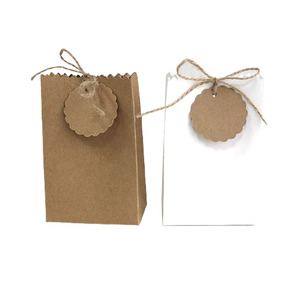 KM-bolsa de regalo <span class=keywords><strong>Retro</strong></span> de papel Kraft, embalaje de comida con cuerda para fiesta de cumpleaños, joyería, galletas, recuerdo de boda, dulces - Product Image 6
