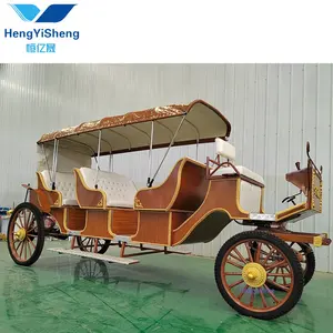 3 row Sightseeing Horse Drawn Carriage For Sale/Horse Pulling Cart For Sale