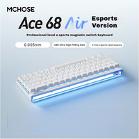 Clavier mécanique professionnel MCHOSE Ace 68 Air E-Sports avec rétroéclairage RVB et interrupteurs magnétiques, taux de balayage ultra-rapide de 128 000 coupes/seconde