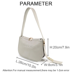 Bolso Bandolera Minimalista para Mujer, de Cuero Liso, Bolso de Hombro para Dama, Bolso Bandolera Pequeño y Moderno - Product Image 4