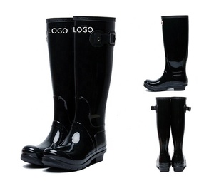 סיטונאי אופנה יצרן וולינגטון עמיד למים gumboot pvc גשם מגפי נשים - Product Image 5