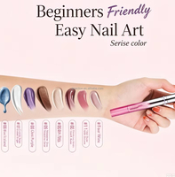 Stylo professionnel magnétique pour vernis à ongles effet œil de chat 7 en 1, gel UV LED monophase, vernis artistique à retirer par trempage