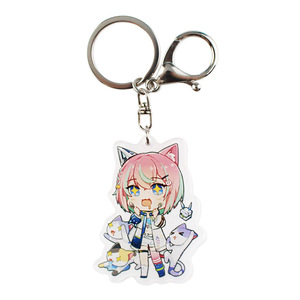 Custom Eco-Friendly Transparent Acrylic Keychain Printed Cartoon Anime Design Available in Any Size Made From Plastic