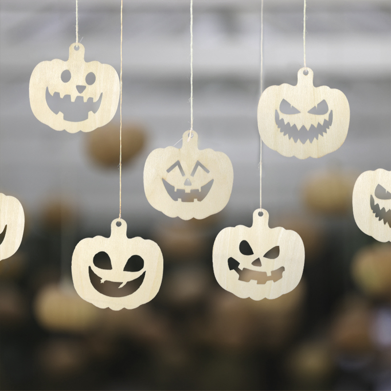 Citrouille En Bois à Décorer, Décoration Spéciale Halloween