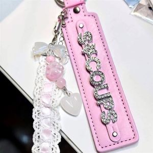 DIY Idol Name <b>Leather</b> <b>Keychains</b> with Letters, PU <b>Leather</b>, Customized for Gifts - Product Image 1