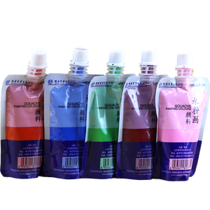 Pigment de <span class=keywords><strong>gouache</strong></span> Minghua 100 ml en sachet blanc, complément en gros pour peinture sur toile, origine CN ZHE, pour les plus de 6 ans - Product Image 5
