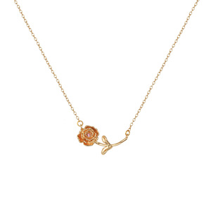 Collar con Colgante de <span class=keywords><strong>Flor</strong></span> 3D de Cobre y Circonita, con Piedra de Nacimiento, para Mujer, Personalizable, <span class=keywords><strong>Flor</strong></span> de Nacimiento de Diciembre - Product Image 4