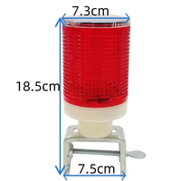 Lampe de travail LED clignotante IP65, balise solaire rouge et bleue, lumière d'avertissement de sécurité pour la protection nocturne