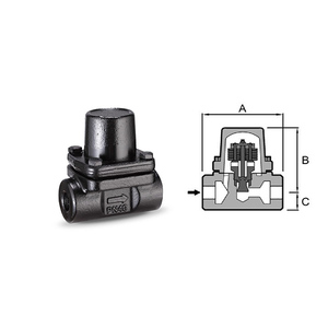 Trampa de vapor bimetálica horizontal TSB81 de acero al carbono ASTM A105/A216 WCB con rosca NPT para sistema Spirax Sarco - Product Image 3
