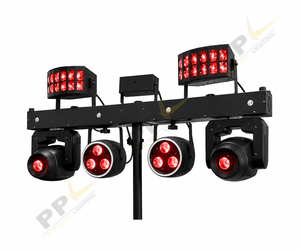 Faro mobile a doppia testa 100W <span class=keywords><strong>5</strong></span> in 1 con Zoom, Spot, Laser, <span class=keywords><strong>Par</strong></span>, Strobo, Derby per palcoscenico, discoteca, DJ e feste - Product Image 1