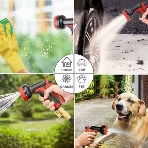 중국 공장 경량 50피트 확장형 정원 호스 릴 10가지 기능과 견고한 황동 피팅 수축식 물 호스 - Product Image 3