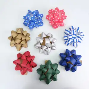 BPB Gift Craft Mini Star Package Decoração Red Packing Star Bows