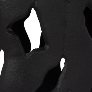 Scultura Astratta in Metallo con Torso Traforato, Base in Marmo, Pezzo d'Arte Moderna per Arredamento - Product Image 5
