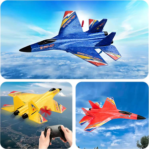 <span class=keywords><strong>Avion</strong></span> <span class=keywords><strong>RC</strong></span> EPT 2,4 GHz, modèle de chasseur Su-27, planeur en mousse RTF avec stabilisation gyroscopique 6 axes et lumières LED pour enfants débutants - Product Image 3