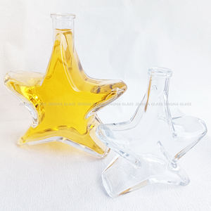 Elegante diseño <span class=keywords><strong>de</strong></span> <span class=keywords><strong>estrella</strong></span> 200ml 750ml Botella <span class=keywords><strong>de</strong></span> vidrio para whisky Spirits Luck Star Botellas <span class=keywords><strong>de</strong></span> licor con tapones - Product Image 2