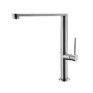 K-9300 contemporanea in acciaio inox satinato miscelatore da cucina quadrato con beccuccio girevole rubinetto placcato spazzolato - Product Image 1