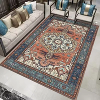Tapis et tapis de salon en cachemire imité antidérapant de luxe tapis de coussin doux en peluche pour décor de sol de canapé