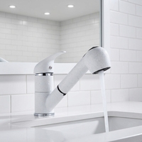 Robinet de lavabo moderne en céramique chromée, mitigeur monocommande en laiton massif à poser sur le comptoir, double mode de pulvérisation, résistant à la rouille
