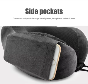 Disesuaikan bantal perjalanan portabel Rebound lambat u-berbentuk busa memori bungkus leher ergonomis sejuk lembut dukungan dpt dipakai - Product Image 5