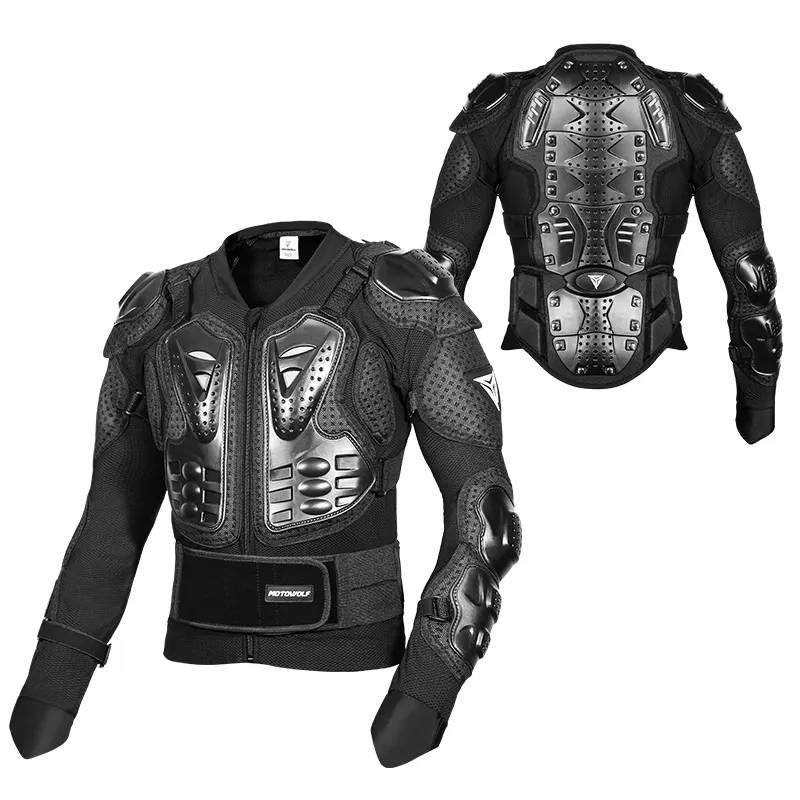 Armure respirante pour moto, unisexe, adaptée aux motocyclettes tout-terrain, veste, genouillères, coudières