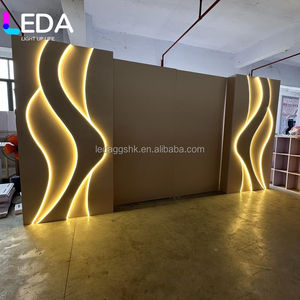 ฉากหลังงานแต่งงานแบบโมเดิร์นสั่งทำพิเศษจาก LEDA Events รูปทรงคลื่นสีขาว วัสดุอะคริลิค PVC ฉากหลังงานแต่งงาน 3 มิติ สำหรับตกแต่งเวที - Product Image 2