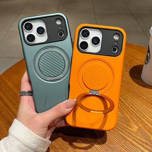 MOQ 500 resistente 360 °   Funda para teléfono con soporte giratorio para Apple <span class=keywords><strong>iPhone</strong></span> 18 17 16 15 Plus, funda magnética con anillo magnético. - Product Image 4