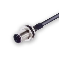 Connecteur de montage sur panneau avant plaqué or étanche CE RoHS de haute qualité en gros d'usine 6 broches M8 A code Plug Solder Cup IP67