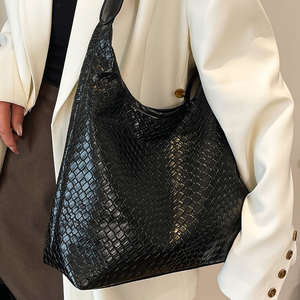 Bolsos de Mano Grandes de Cuero PU Repujado para Mujer con Cierre de Broches - Product Image 2
