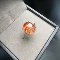 Bague en quartz naturel coloré de haute qualité, en argent S925, avec cristaux, idéale pour un cadeau