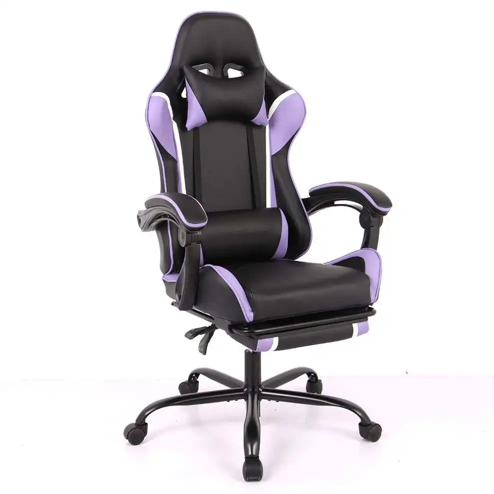 인체 공학적 디자인 링크 팔걸이 컴퓨터 신라 게이머 저렴한 보라색 게임 의자