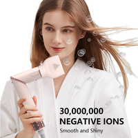 Sèche-cheveux professionnel 6-en-1 pliable avec diffuseur, moteur DC sans balais 110 000 tr/min et affichage LED de la température