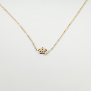 Collar Minimalista Redondo con Diamantes Naturales y Zafiro Azul, Oro Sólido de 18K, Diamante Cultivado en Laboratorio, Diseño de Flor con Seis Piedras, Regalo - Product Image 3