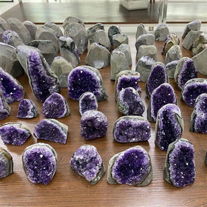 Sỉ buôn đá quý tự nhiên thô, đá đứng, cụm thạch anh tím <span class=keywords><strong>druzy</strong></span> tự nhiên màu tím dùng để trang trí - Product Image 4