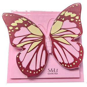 Ensemble de <span class=keywords><strong>maquillage</strong></span> compact non toxique pour enfants Kit cosmétique en plastique de conception <span class=keywords><strong>papillon</strong></span> pour enfants - Product Image 4