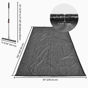 Tapis <span class=keywords><strong>de</strong></span> sol <span class=keywords><strong>de</strong></span> garage 8'6''x22' robuste, épaisseur 1,2 pouce, avec colonne en éponge hautement élastique et une raclette - Product Image 1