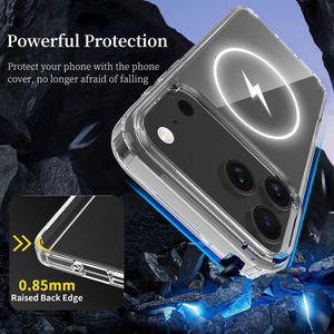 เคสโทรศัพท์ Laudtec Original Acrylic หนา 1.5 มม. ป้องกันรอยขีดข่วน รองรับการชาร์จไร้สายแบบแม่เหล็ก กันกระแทก สำหรับ iPhone 17 16 Pro Max - Product Image 4