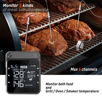 Vente en gros personnalisée 500 ° Four à barbecue intelligent numérique C avec thermomètre sans fil WiFi Bluetooth pour cuisine extérieure en plastique