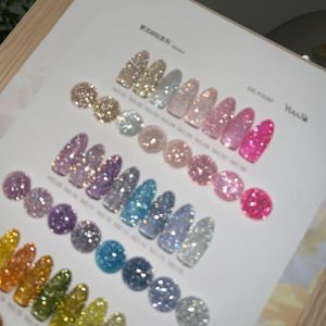 YUUJA Set de 32 Colores de Esmalte de Uñas en Gel con Brillo Reflectante, Esmalte de Uñas en Gel UV con Diamantes Brillantes, Kit de Arte de Uñas para Salón de Belleza - Product Image 3
