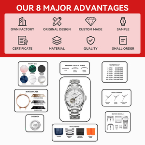 Fabricante Chino de Relojes, Esfera Personalizada Clásica, Cristal de Zafiro 5ATM, Relojes Mecánicos Automáticos - Product Image 4