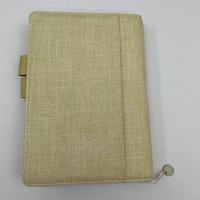 Broderie de fleurs Couverture en coton et lin Cahier d'étudiant Logo personnalisé Couverture Broderie Design Bloc-notes